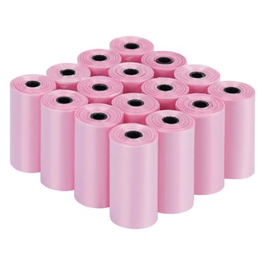 Sacs à Déchets pour Chien Sacs à Excréments pour Chien Extra Épais Résistants Anti-Fuites Sacs pour Toutou 16 Rouleaux (240 Sacs) - Noir, Rose