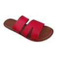 thumbnail image 2 of Graduation Gift AXXD Womens Dress Sandals Red New Summer Flat Sandals Open Toe Casual Slides, 2 of 5