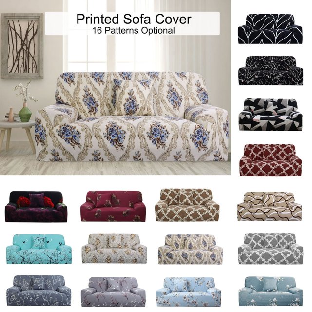 CHOK Housse de Sofa Extensible en Spandex pour Causeuse Fleur Rouge Moyen