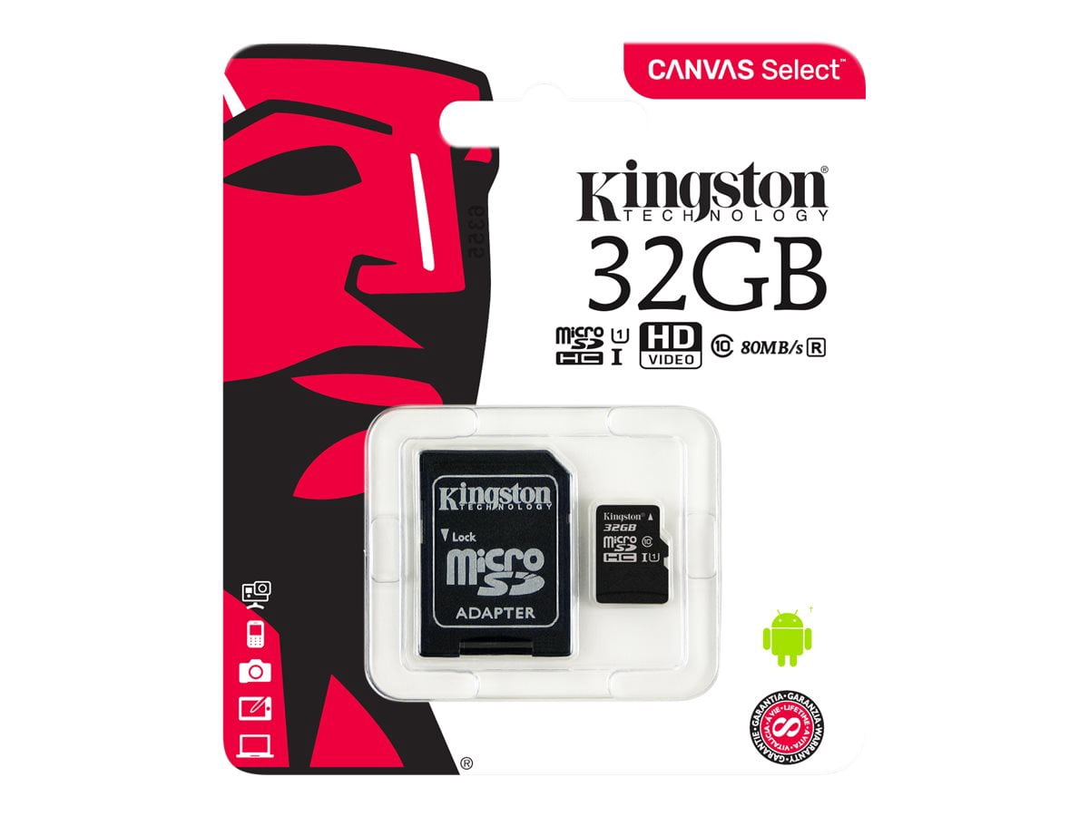 Kingston Canvas Select - Flash memory card (microSDHC to SD