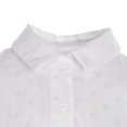 thumbnail image 4 of Gupgi Women Mesh Sheer Polka Dot Blouse Long Sleeve Button Down Shirt Tops, 4 of 7