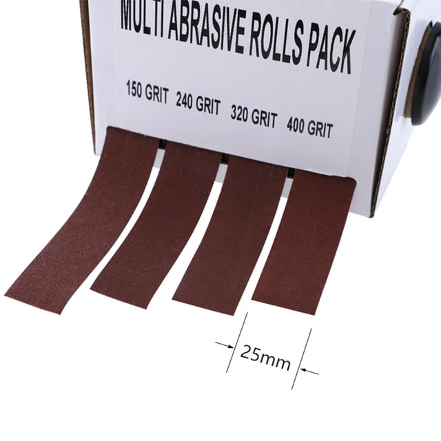 PEONAVET Boxed Abrasive Belt Abrasive Paper 4pc Sandpaper Variety Pack with Dispenser