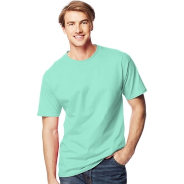 Hanes Beefy-T T-Shirt à Manches Courtes pour Hommes - Meilleur Vendeur, TG, Menthe Claire