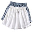 thumbnail image 1 of Diufon 2pc Womens Yoga Shorts Solid Color Shorts Elastic Waist Drawstring Athletic Shorts with Pockets, 1 of 4