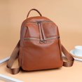 thumbnail image 1 of AMERTEER Women Backpack Tide Bag Wild Soft Leather Student Bag Simple Backpack, 1 of 6