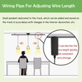 thumbnail image 3 of FSLiving J-Type Track Lights,Adjustable Wire Length Freely,Modern Pendant Lighting Fixtures w/ Macaron Aluminum&Wood Shade for Kitchen Island,Bulb Not Included - Black (1 Light), 3 of 9