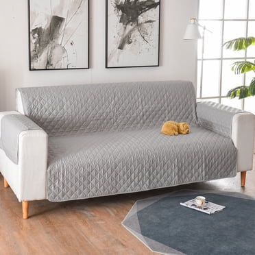 LSLJS Housse de Canapé Réversible pour Coussin Housse de Canapé Sofa pour Chiens Protège-Meubles Résistant à l'Eau avec Bâtons en Mousse Sangles Élastiques pour Animaux Chats, SofCovers