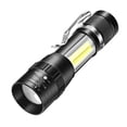 thumbnail image 2 of CEHVOM Économies du Printemps! Lampe de Poche Extérieure Lumineuse, Lampe de Poche Rechargeable à Zoom, 4 Modes Lampe de Poche Super Lumineuse Puissante Lampe de Poche Portative pour la Randonnée, le Camping et Autres Activités de Plein Air, 2 of 9