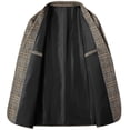 thumbnail image 4 of Gaexia Veste de Complet à Carreaux pour Homme Coupe Ajustée Automne Hiver Décontractée Brossée Ourlet Rond Deux Boutons, 4 of 8