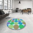 thumbnail image 4 of Ahgly Tapis Rectangulaire Lavable en Machine Vert Transitionnel, 6 Pieds x 9 Pieds, 4 of 7