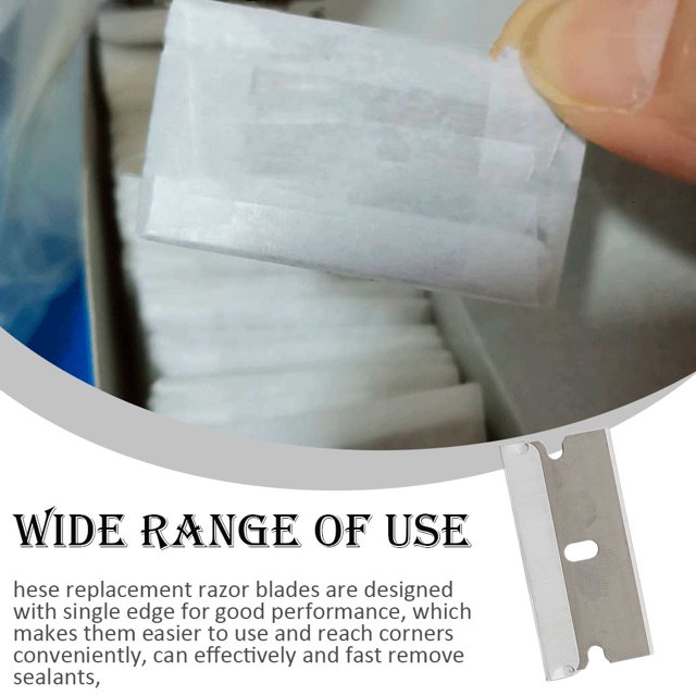 Baohd 100 Pcs Car Safety Scraper Glue Window Cleaning Phone Replacement Universal Automobile Carbon Steel Sticker Paint Remover