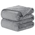 thumbnail image 1 of Unique Bargains Luxury Fleece Bed Blanket Woven Mesh, 1 of 10
