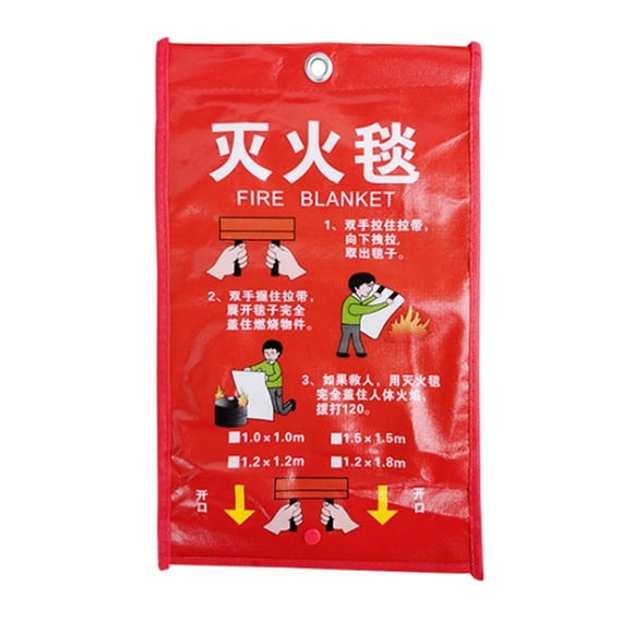 Couverture d'Incendie d'Urgence en Tissu de Fibre de Verre pour Maison, Bureau, Entrepôt, Navire, Voiture et Autres Lieux