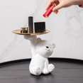 thumbnail image 3 of GROWTH TANK Creative Bear Statue Storage Tray Resin Figurine Sculpture Desktop Jewelry, 3 of 8