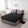 thumbnail image 3 of YST Girls Geometric Leopard Print Bedding Set, 7 Piece, Kids Pink Black Grids Cheetah Print, Twin, 3 of 5