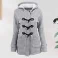 thumbnail image 2 of Pockets Plus Size Jacket Buttoned Women Casual Style Daily Outfit (Grey S), 2 of 7
