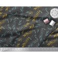 thumbnail image 1 of Soimoi Gray polyester Crepe Fabric Flower Leaves Decor Fabric Printed Yard 42 Inch Wide, 1 of 2