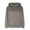 thumbnail image 4 of MeetoTime Women's Oversized Sweatshirt Fall Lightweight Long Sleeve Hoodie Fleece Pocket Pullover Tops, 4 of 6