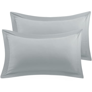 Unique Bargains Taies d'Oreiller Douces en Microfibre 1800 Sans Fermeture Éclair 2 Pcs