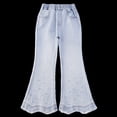 thumbnail image 4 of Girls' Straight Wide Leg Jeans | Comfy Stretch Denim Pants for Ages 5-15, 4 of 9