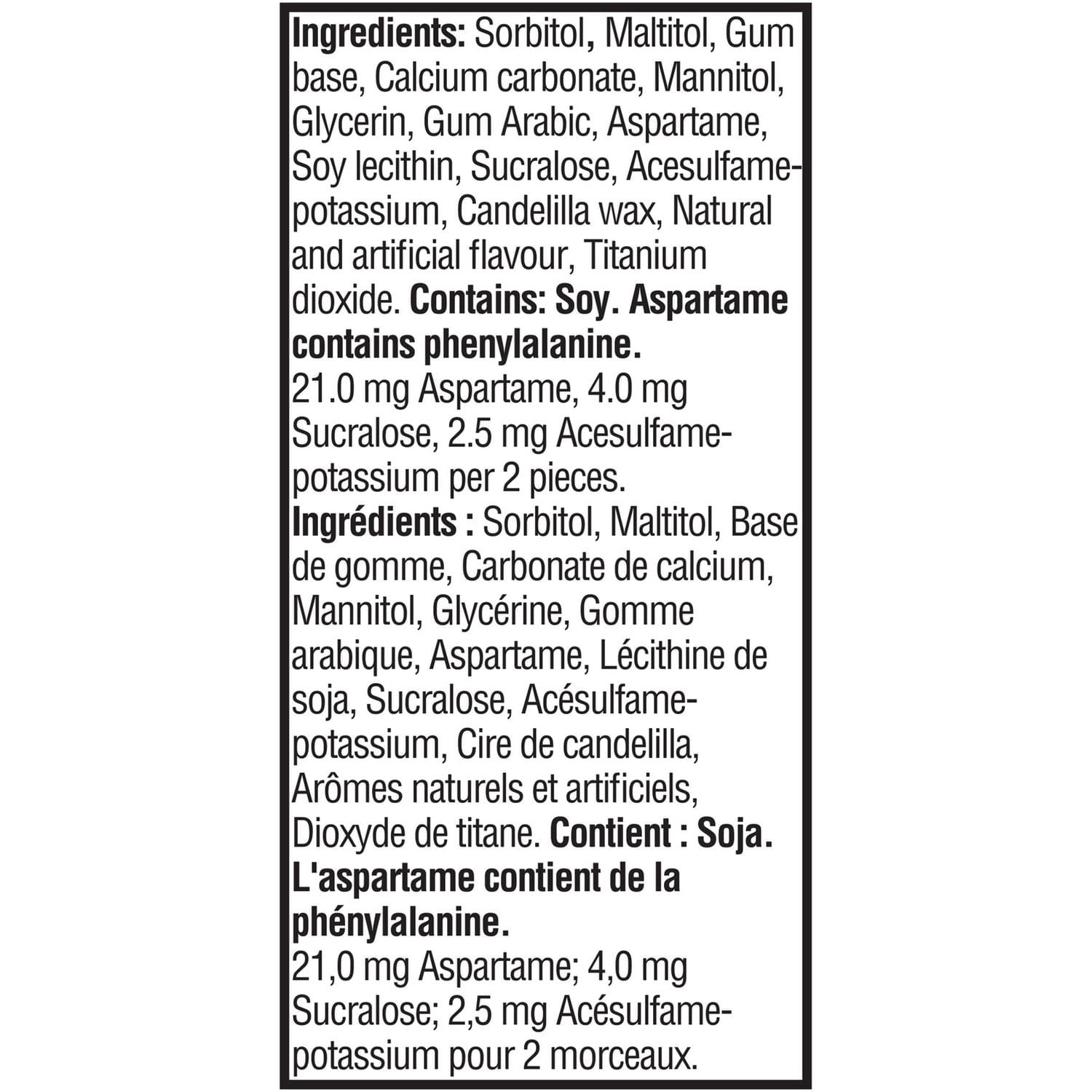 Dentyne Ice Menthe Poivrée, Gomme Sans Sucre, 60 Morceaux, 1 Bouteille