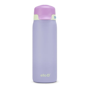 Bouteille d'eau Ello 18 oz Flip & Fill en acier inoxydable noir