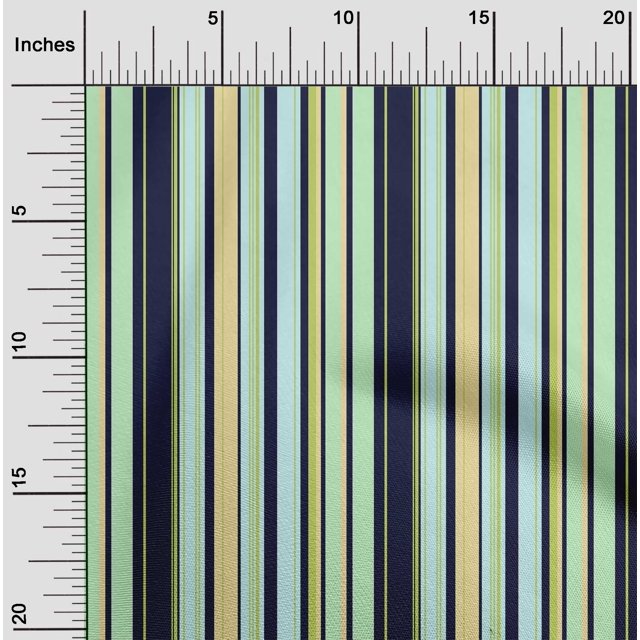 oneOone Cotton Flex Fabric Multicolor Stripe Print Fabric By Yard 40 Inch Wide