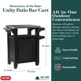 thumbnail image 2 of Keter Unity Chariot de Bar de Grillade de Patio de 40 Gal avec Dessus en Acier Inoxydable, Brun, 2 of 12