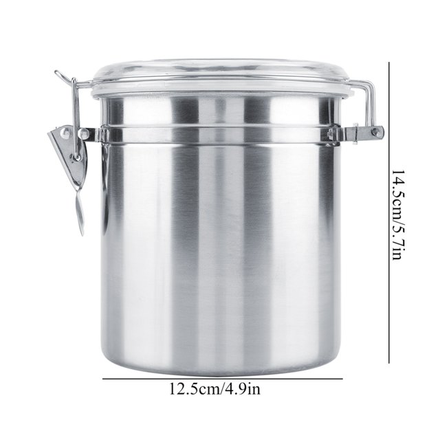 Vacuum Sealed Coffee Container Stainless Steel Coffee Container Vacuum Sealed Storage Jar for Sugar Tea Bean