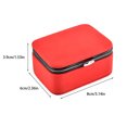 thumbnail image 3 of pitrice Jewelry Box with Buckle PU Gift Display Solid Color Case Findings Earrings Locket Necklace Organizer Storage Holder Girls Red Red 8*6, 3 of 6