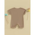thumbnail image 4 of Faithtur Baby Boys Girls Jumpsuit, Short Sleeve Button Down Round Neck Solid Color Romper Shorts, 4 of 9
