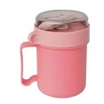 thumbnail image 2 of Cqxid Vaisselle à Moins de 5 $ Gobelet à Soupe Portable en Plastique 500 m avec Couvercle Boîte à Lunch Contenant Alimentaire Tasse de Déjeuner Pot Alimentaire Tasse à Soupe au Lait avec Cuillère Boîte Bento Étanche, 2 of 3