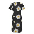 thumbnail image 5 of Fshaion Robe d'Été pour Femmes 2024 Grande Taille Décontractée à Manches Courtes à Col en V Robe Imprimée Robe Ample Liquidation à Moins de 10!, 5 of 5