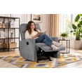 thumbnail image 3 of Fauteuil relax à bascule K-Living Zoya Colony en tissu graphite pour salon, 3 of 6