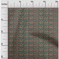 thumbnail image 1 of oneOone Cotton Poplin Fabric Leaves & Floral Block Printed Craft Fabric BTY 42 Inch Wide, 1 of 5