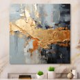 thumbnail image 1 of Designart "Modern Liquid Shapes in Gold and Grey IV" Abstract Modern Shapes Metal Wall Art, Gold Metal Wall Decor, Modern Metal Art Decor For Living Room - 29x29 Inch, 1 of 6
