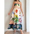 thumbnail image 4 of Kmbangi Robe Sans Manches à Bretelles Spaghetti pour Femme, Été, Imprimée, Fluide, Ligne A, Longue, pour Fête, Cocktail, Plage, Mode Urbaine, 4 of 9
