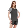 thumbnail image 3 of Inkmeso Solid 2 Pc Nightwear Set For Women Raglan Sleeves Button-Down Top & Shorts Sleepwear-61, 3 of 7