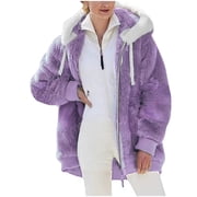 Winter Coat Women's Winter Sherpa Parka Coat Zip Up Crop Winter Outerwear Zipper Cotton Plus Size Sweater Outwear Abrigos de Mujer