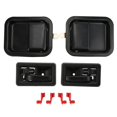 thumbnail image 2 of Ch135206, Poignée de Porte Extérieure Intérieure en Alliage d'Aluminium 4PCS Anti-Rouille Terne Noir pour le Remplacement de Voiture pour TJ 1997-2004, 2 of 8