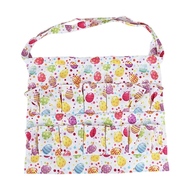 Egg Collecting Chicken Print Gardening Apron Durable Polyester Farm Harvesting Poultry Care With Multiple Pockets Design