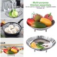 thumbnail image 4 of Panier Vapeur pour Légumes en Acier Inoxydable - Argent / Compatible avec Instant Pot, Panier Vapeur Réglable - Panier pour Poisson, Fruits de Mer, Modak, Dumplings, Momos, Cuisson / Passoire Polyvalente pour Légumes et Fruits, 4 of 5