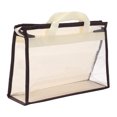 thumbnail image 1 of Unique Bargains Handbag Dust Bags, S Size PVC Dustproof Transparent Purse Protector, Beige, 1 of 5