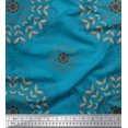 thumbnail image 1 of Soimoi Poly Georgette Fabric Leaves & Sacred Geometry Geometric Print Sewing Fabric Yard 52 Inch Wide, 1 of 3