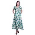 thumbnail image 1 of Moomaya Robe Longue Maxi pour Femmes à Manches Courtes, Robe Formelle/décontractée avec Poches P-TTG, 1 of 6