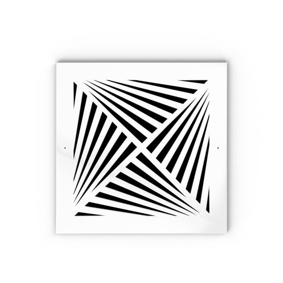 SABA Home Decor White Air Vent Cover - Acrylic Plexiglass 8" x 8" Duct Opening (10" x 10" Overall) Return Grille Decorative Covers for Walls & Ceilings NOT for Floor USE, Aria