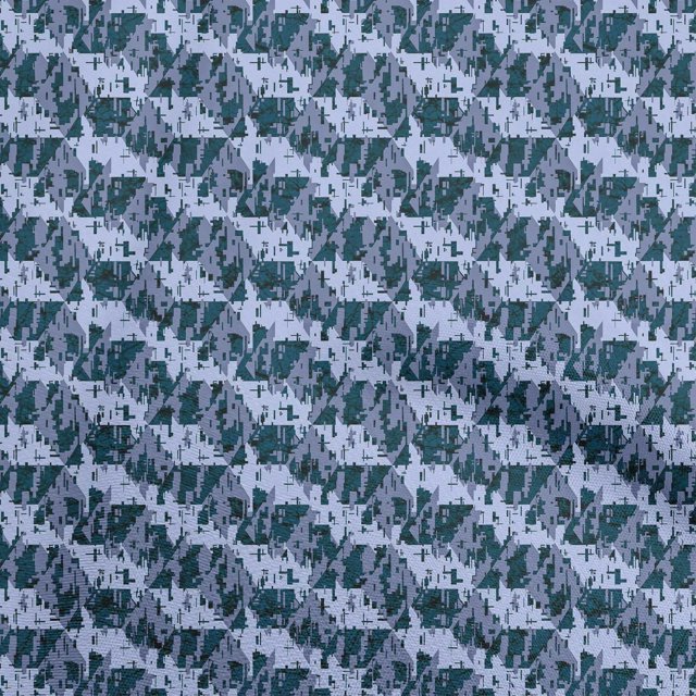 oneOone Viscose Jersey Blue Fabric Asian Block Craft Projects Decor Fabric Printed By The Yard 60 Inch Wide
