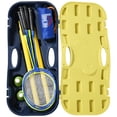 thumbnail image 4 of HOMCOM Portable Badminton Net Set with 9.5x5 ft Net, Foldable Badminton Net with 2 Shuttlecocks, 2 Badminton Rackets and 1 Suitcase, for Indoor Outdoor, Beach, Backyard, 4 of 9