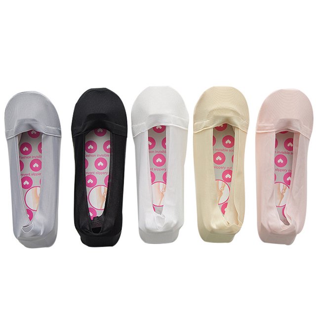 Women Low Cut Socks Nylon 5 Pairs Breathable Solid Color Ankle Socks Sport Socks
