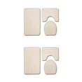 thumbnail image 4 of Decodeary 3pcs/set Absorbent Bath Rug Set Bathroom Dry And Fresh Easy To Install Anti-slip Polyester Non-Slip Chenille Bath Rug PJ210611-B001 2Set, 4 of 6
